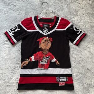BOONDOCKS Kids Size 8 Short Sleeve Jersey - Black/Red